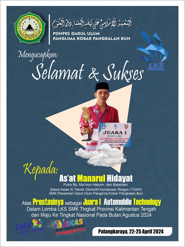 Juara I Lomba Kompetensi Siswa Bidang Automobile Tecknology/Teknik Kendaraan Ringan