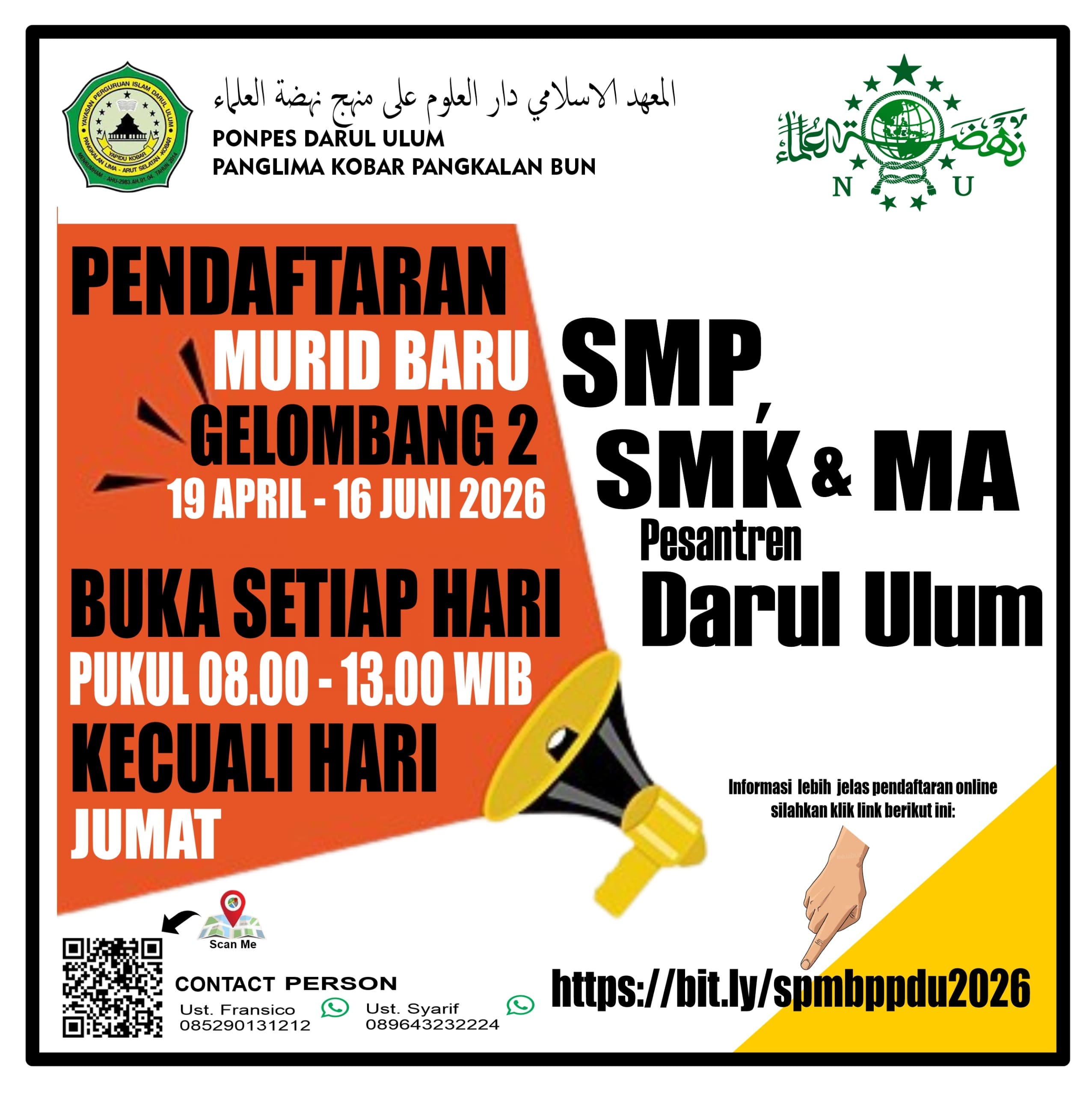 Pendaftaran Santri Baru Ponpes Darul Ulum Panglima Kobar: Kuota SMP Menipis, SMK dan MA Masih Terbuka Lebar!